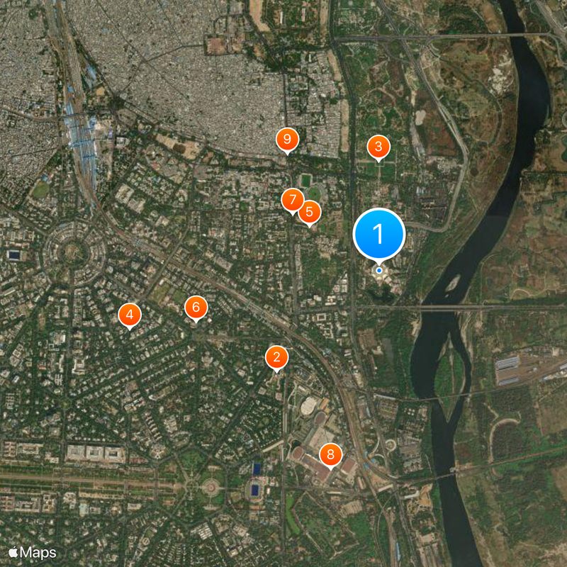Indira Gandhi Indoor Stadium Map