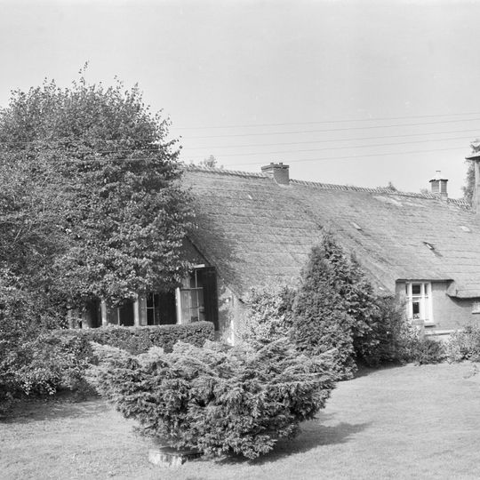 Boerderij, langhuis met geschoren linden