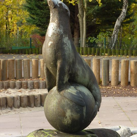 Seelöwe auf einer Kugel