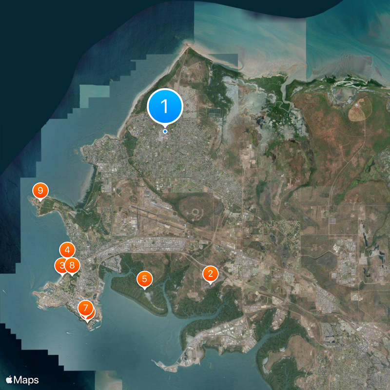 Charles Darwin University Map