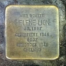Stolperstein à la mémoire de Helene Lion