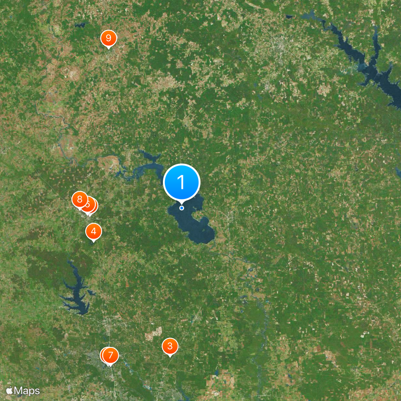 Lake Livingston Mapa