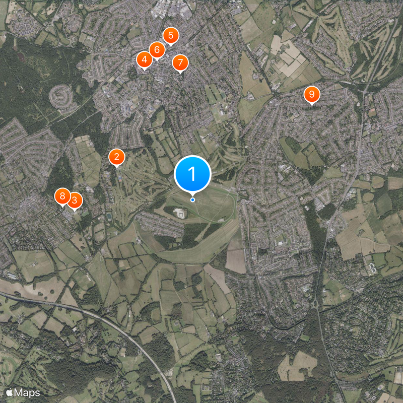 Epsom Downs Racecourse Map