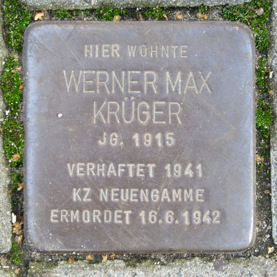 Stolperstein en memoria de Werner Max Krüger