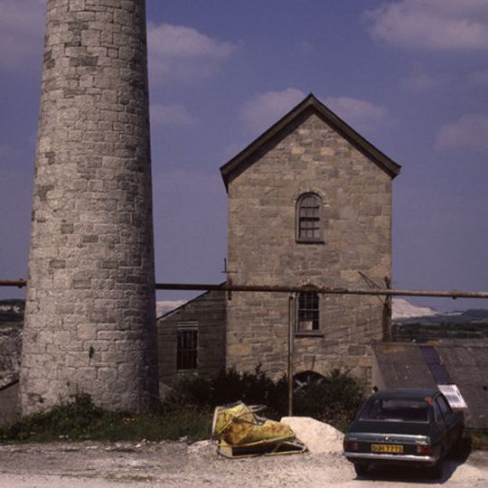 Goonvean China Clay Works  Engine House With Boiler-house And Detached Chimney