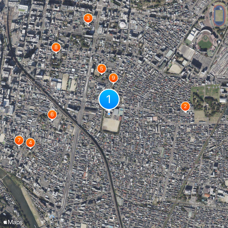 Sendai Daiichi High School Map