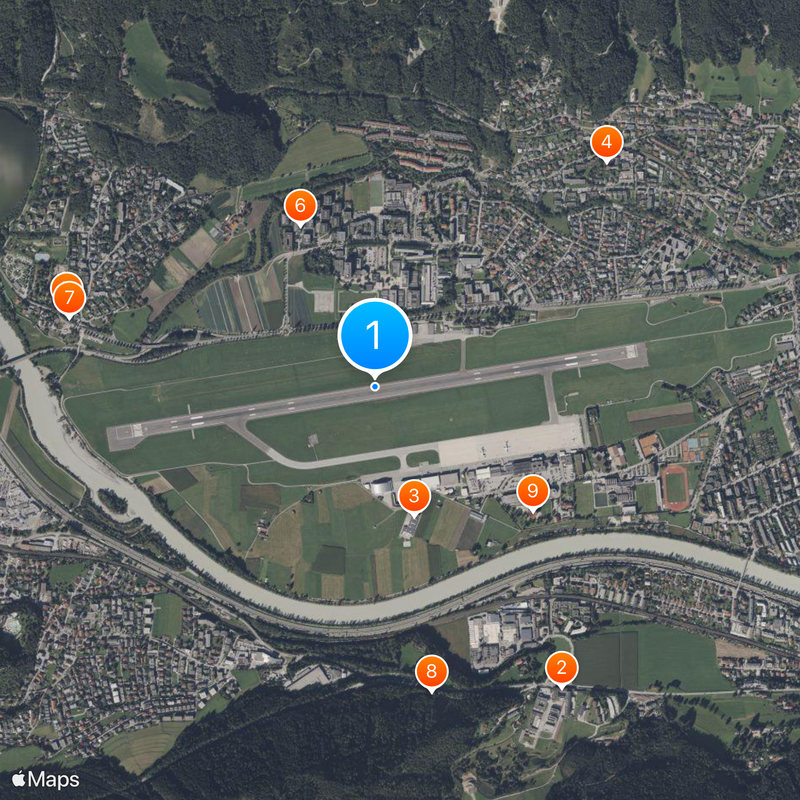 Innsbruck Airport Map