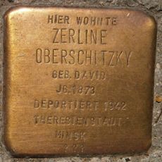 Stolperstein dedicated to Zerline Oberschitzky