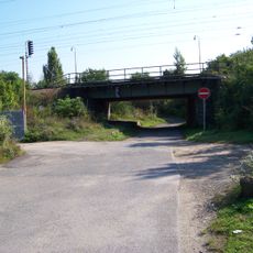 Railway bridge over Novostrašnická street