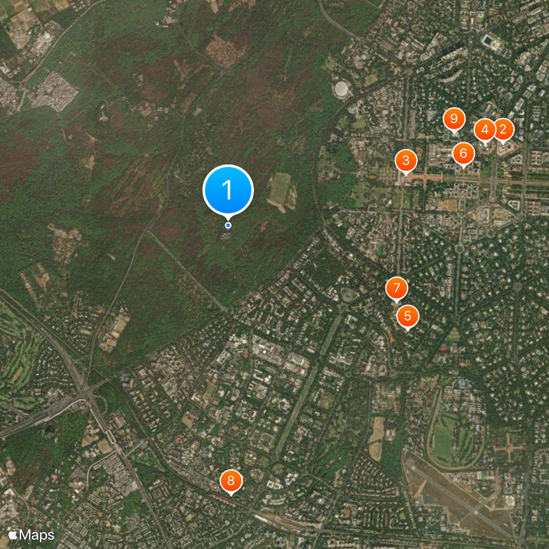 Malcha Mahal Map