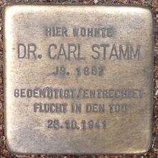 Stolperstein en memoria de Carl Stamm