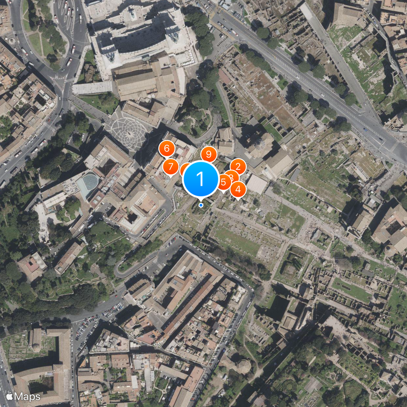 Temple of Saturn Map