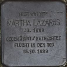 Stolperstein en memoria de Martha Lazarus