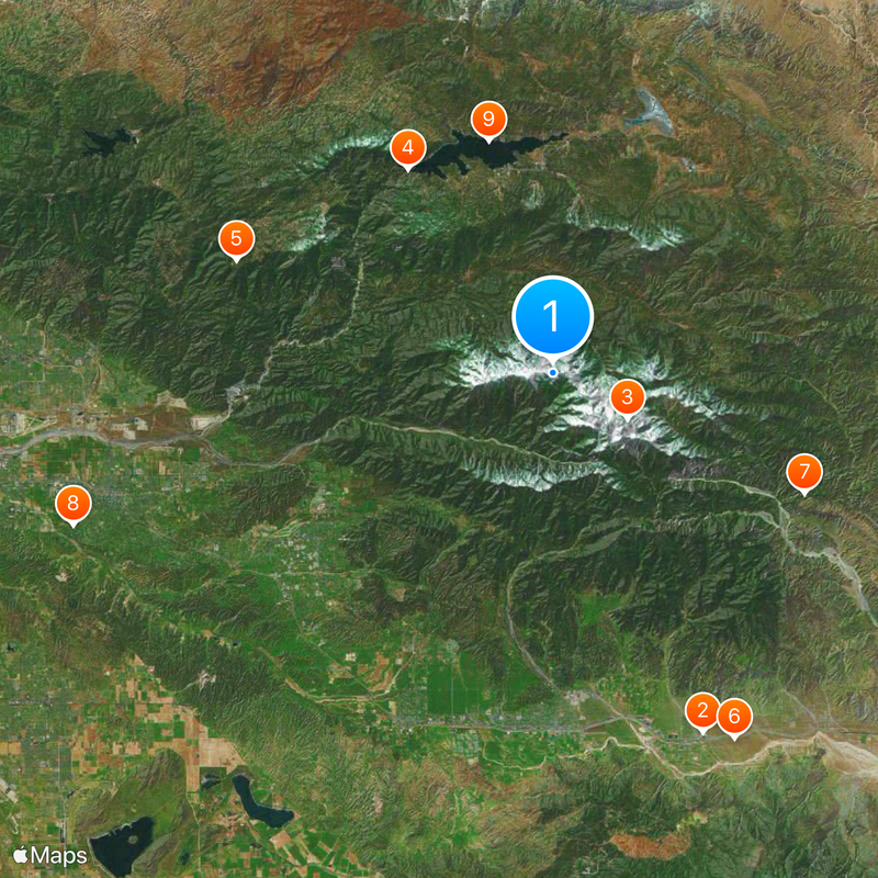 San Bernardino Mountains Map