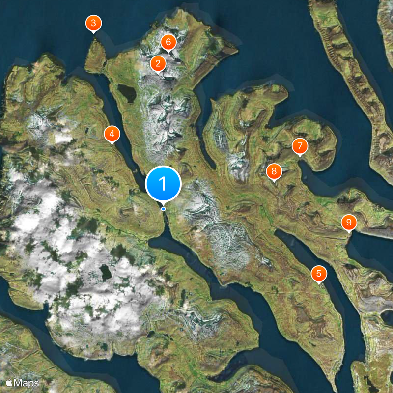 Streymin bridge Mapa
