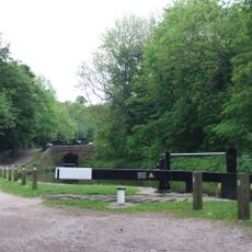 Marple Locks Number 1 and adjoining adjoining footbridge on Peak Forest Canal