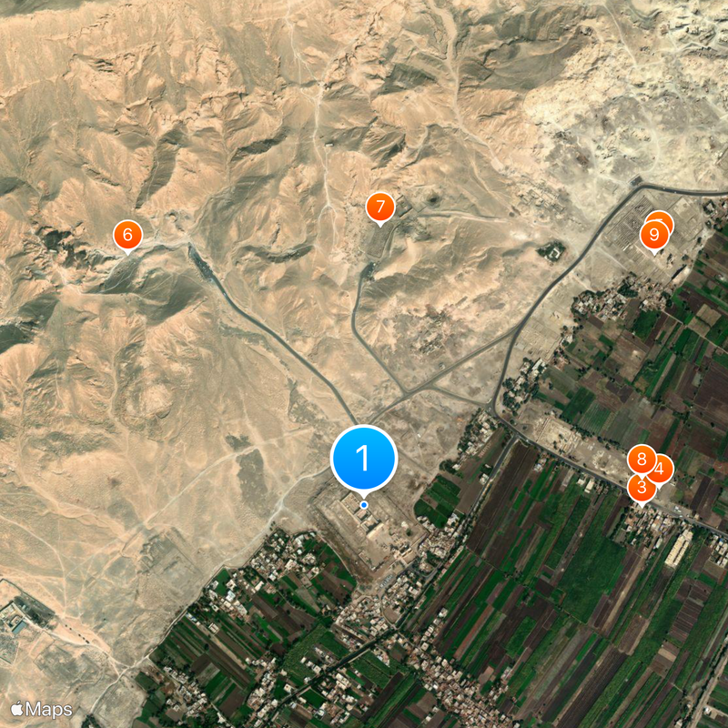 Médinet Habou Carte