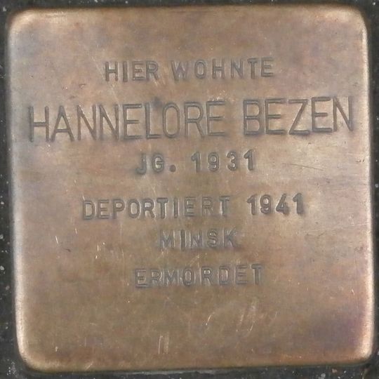 Stolperstein em memória de Hannelore Bezen