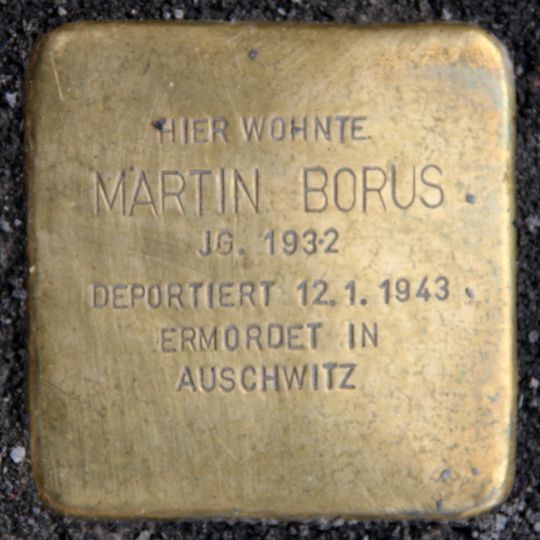 Stolperstein en memoria de Martin Borus