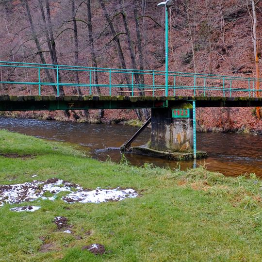 Lávka přes Svatavu v Luhu nad Svatavou