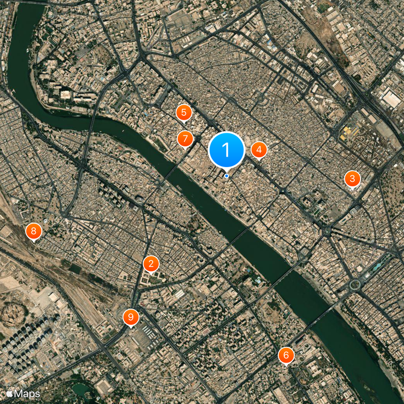 Central Bank of Iraq Map