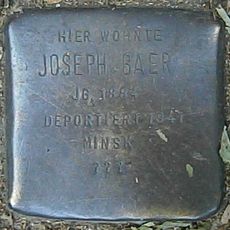 Stolperstein dedicated to Joseph Baer