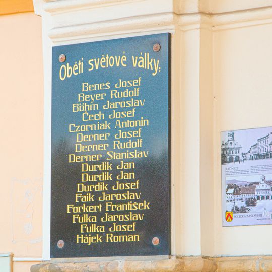 Pamětní desky obětí I. světové války v Polici nad Metují