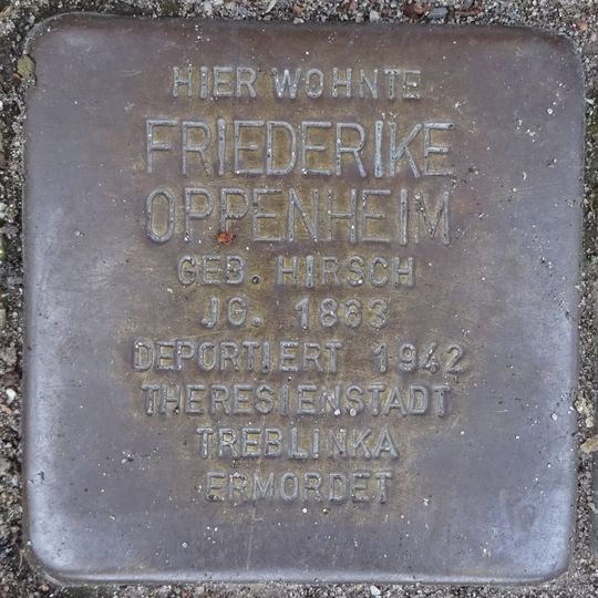 Stolperstein en memoria de Friederike Oppenheim