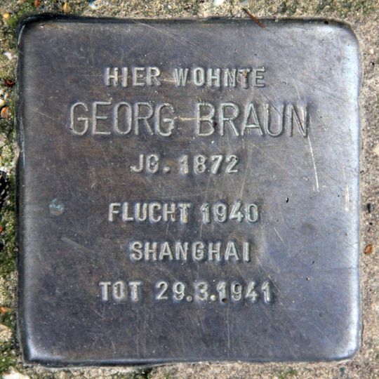Stolperstein dedicated to Georg Braun