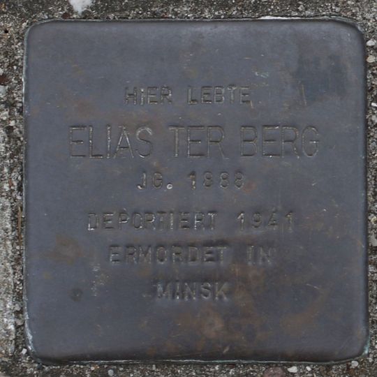 Stolperstein en memoria de Elias ter Berg