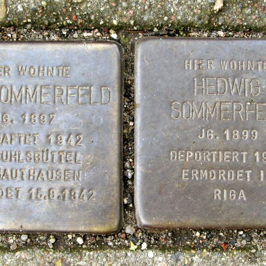 Stolperstein en memoria de Max Sommerfeld
