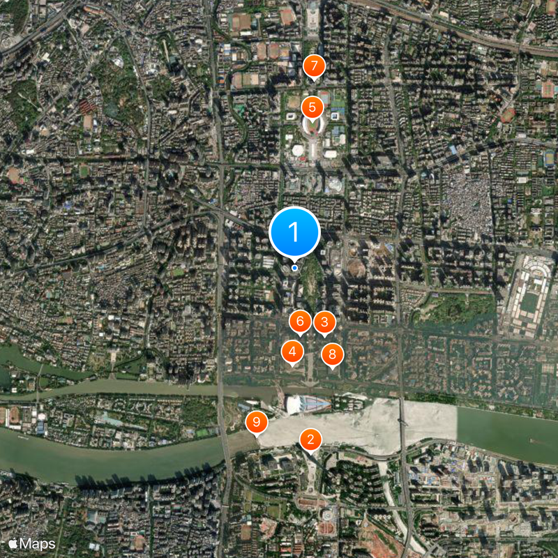 Pearl River Tower Mapa