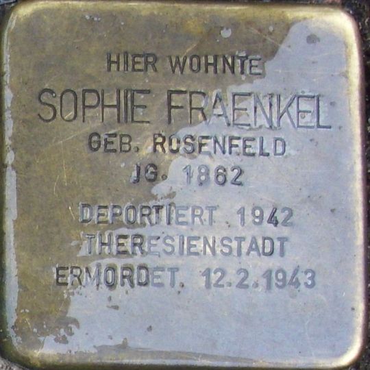 Stolperstein en memoria de Sophie Fraenkel