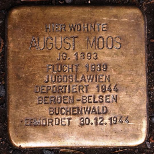 Stolperstein em memória de August Moos