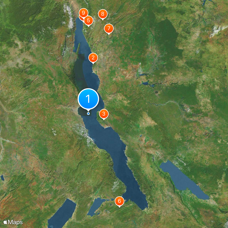 Lac Tanganyika Carte