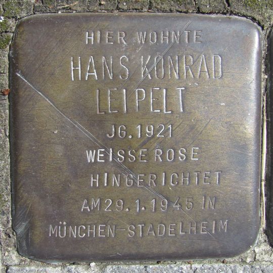 Stolperstein en memoria de Hans Konrad Leipelt