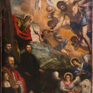 The Risen Christ with Saint Andrew and donors