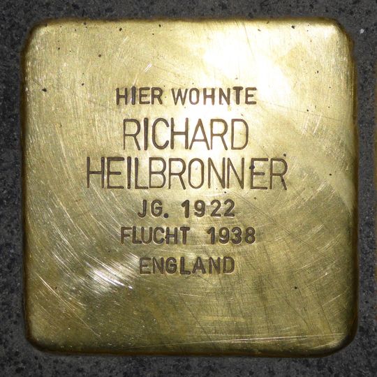 Stolperstein dedicated to Richard Heilbronner