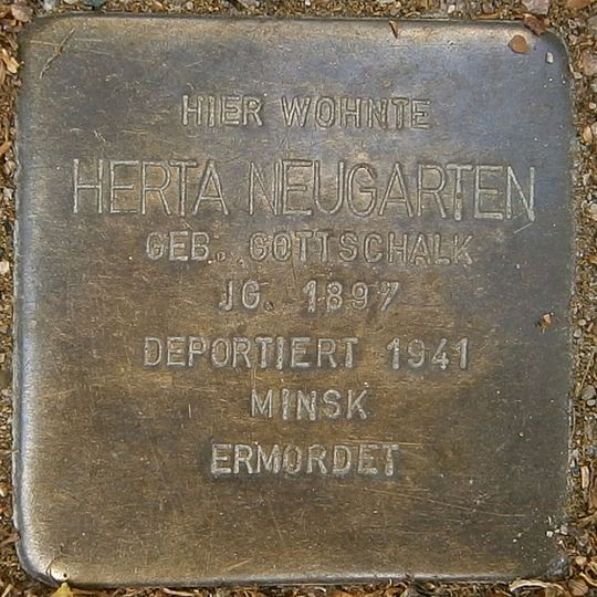 Stolperstein dedicated to Herta Neugarten