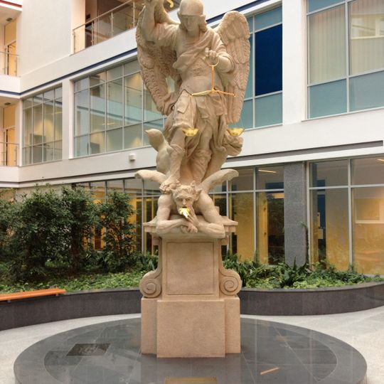 Statue of Saint Michael in Judicial Complex Brno