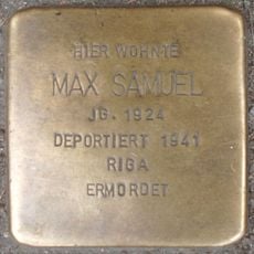 Stolperstein dedicated to Max Samuel
