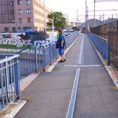 Footbridge over Seifertova street adjacent to the railway bridge
