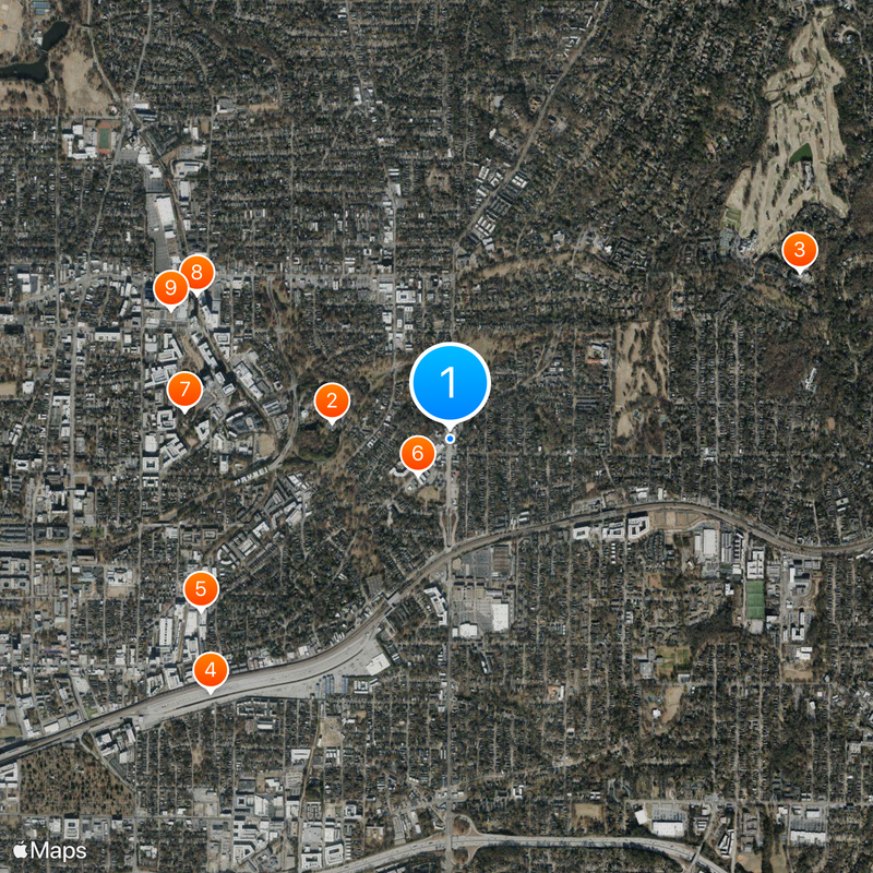 Little Five Points Map