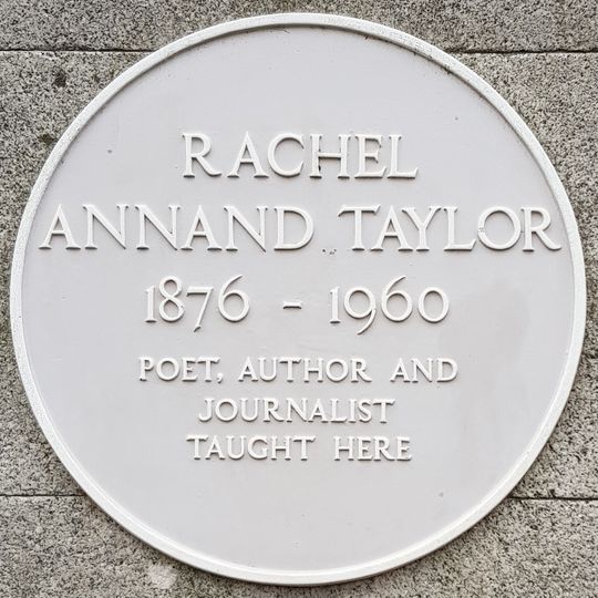 Commemorative plaque to Rachel Annand Taylor