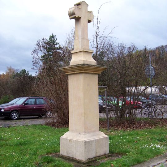 Wayside cross in Nádražní street in Čejetičky