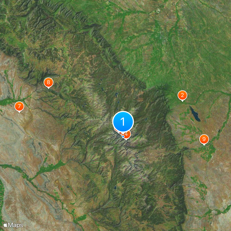 Big Horn Mountains Map