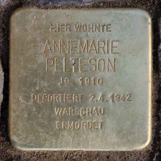 Stolperstein à la mémoire d’Annemarie Pelteson