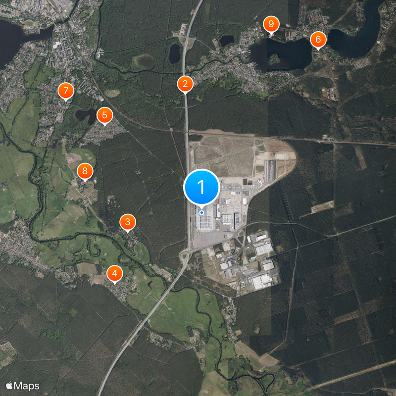 Gigafactory Berlin-Brandenburg Map