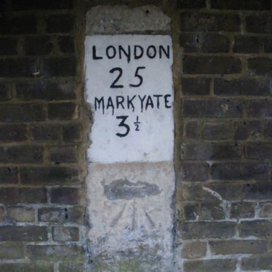 Milestone, Dunstable Road,  opp. Bylands House
