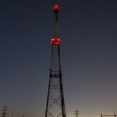 Directional radio tower substation Hüffenhardt